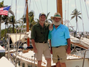 Capt. Chuck (right) and I are ready to go out for a sail to share the fascinating history of our SW FL coast!