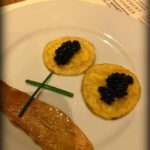 Let the feast begin! Tom Giffen photographed the Amuse Bouche: caviar with mango and plantain crisps which represent the locales of author Robert N. Macomber's future novel CODE OF HONOR.