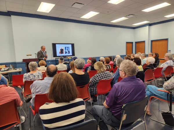 It was a fantastic first lecture by Robert N. Macomber for the Mandel JCC in Boynton Beach, FL. Twice as many showed up as had registered so it was a pleasant surprise!